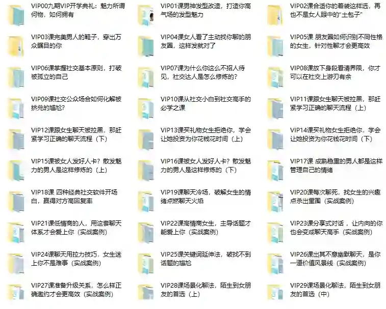 山本教育素云九期VIP脱单特训班：实战指南+限时专属揭秘-初心情感社